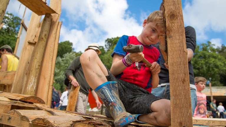 Half Term build a boat adventure play at Coventry Charterhouse